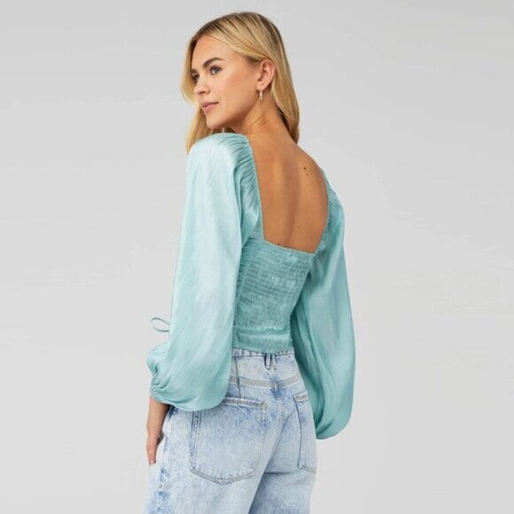 Princess Jasmine Blue Line & Dot Peyton Top XS B42 - Picture 7 of 12